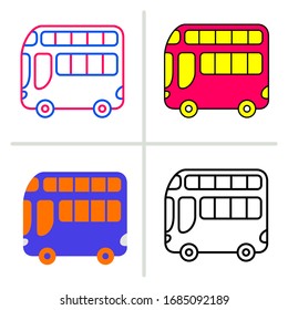 Bus tour icon. Graphic element illustration on white background.