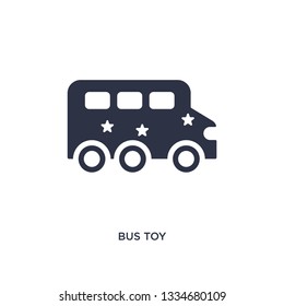 bus toy icon. Simple element illustration from toys concept. bus toy editable symbol design on white background. Can be use for web and mobile.