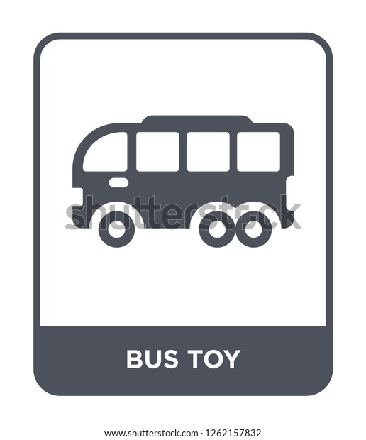 bus toy icon vector on white background, bus\
toy trendy filled icons from Toys collection, bus toy simple\
element illustration