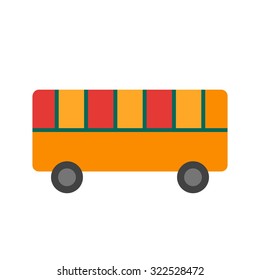 Bus, toy, school icon vector image.Can also be used for toy and games. Suitable for mobile apps, web apps and print media.