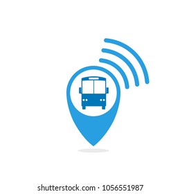 Bus tracking icon. Vector image isolated on white background