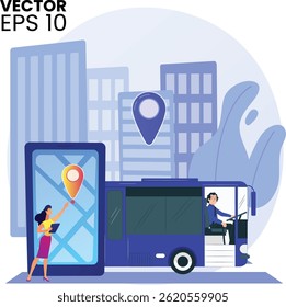 Bus tracking system location set
