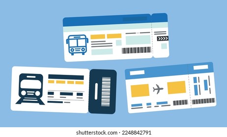 Billetes de autobús, tren y avión