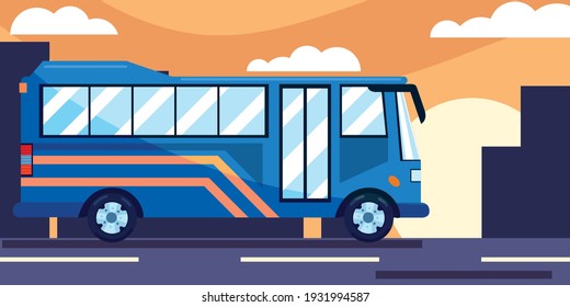 bus transport cityscape street road