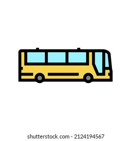 bus transport color icon vector. bus transport sign. isolated symbol illustration