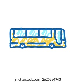 bus transport doodle icon sketch vector. bus transport sign. isolated symbol illustration