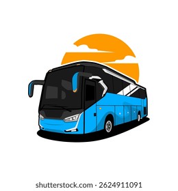 Ilustración de transporte de autobús Diseño de Vector