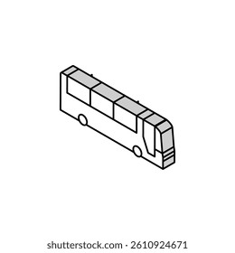 bus transport isometric icon vector. bus transport sign. isolated symbol illustration