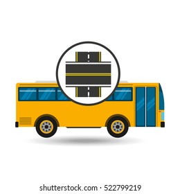 bus transport public intersections road vector illustration eps 10