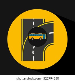 bus transport public type road vector illustration eps 10