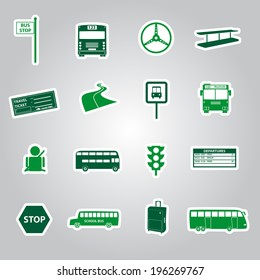 bus transport stickers eps10
