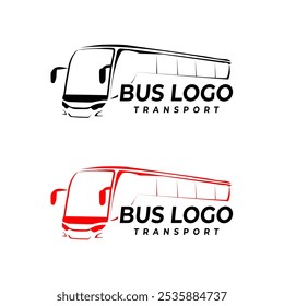 bus transport vector logo design