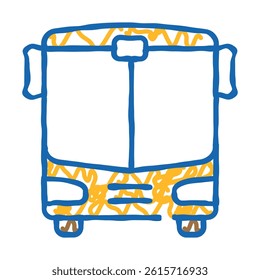 bus transport vehicle doodle icon sketch vector. bus transport vehicle sign. isolated symbol illustration