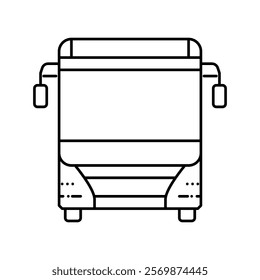 bus transport vehicle line icon vector. bus transport vehicle sign. isolated contour symbol black illustration