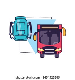 bus transport vehicle with travelbag