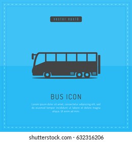 Bus transportation design on blue background with vehicle icon vector illustration
