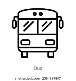 Bus and transportation icon concept