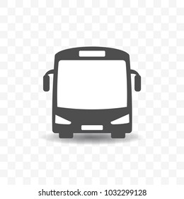 Bus transportation icon design concept isolated on transparent background. Modern simple flat sign. Logo illustration.