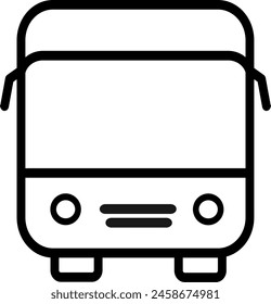 Bus transportation icon. Simple black style transportation symbol sign for apps and websites. Replaceable vector design.