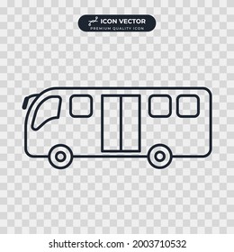 bus transportation icon symbol template for graphic and web design collection logo vector illustration