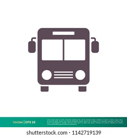 Bus, Transportation Icon Vector Logo Template Illustration Design. Vector EPS 10.