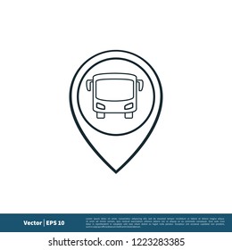 bus transportation icon vector logo template