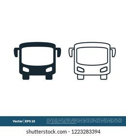 bus transportation icon vector logo template
