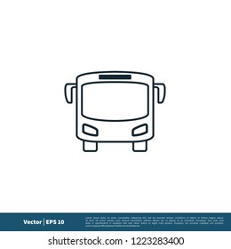 bus transportation icon vector logo template