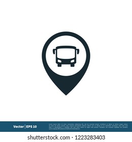 bus transportation icon vector logo template