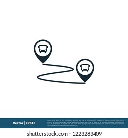 bus transportation icon vector logo template
