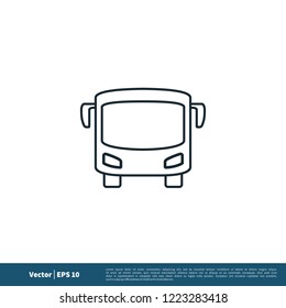 bus transportation icon vector logo template