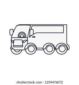 bus transportation isolated icon