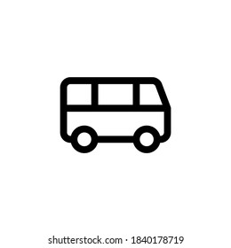 Bus transportation small look Icon, Logo, Vector