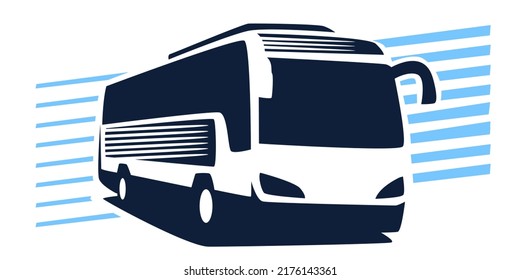 Bus transportation template illustration design