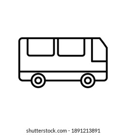 Bus Transportation Vehicle Line Icon 