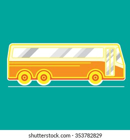 Bus, transportation vehicles, Flat style vector illustration