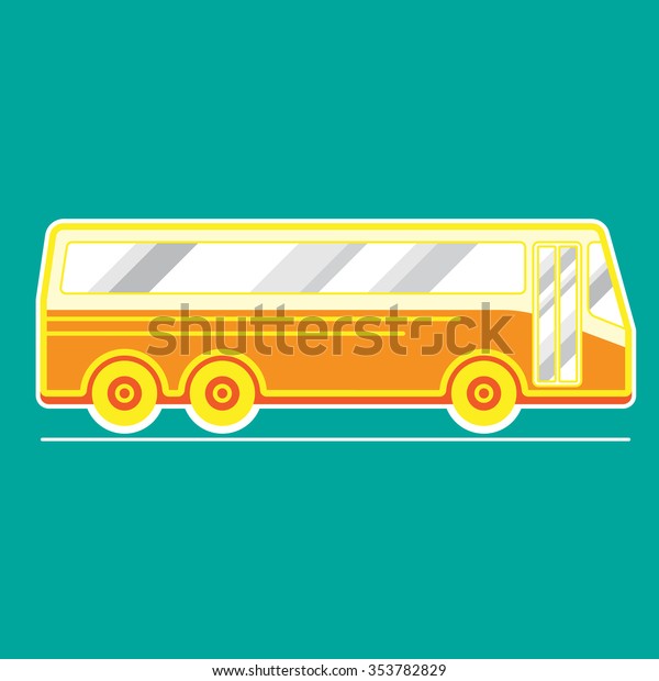 Bus, transportation vehicles, Flat style\
vector illustration