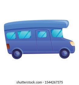 Bus travel icon. Cartoon of bus travel vector icon for web design isolated on white background