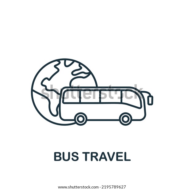 Bus Travel icon. Line simple Travel icon for\
templates, web design and\
infographics