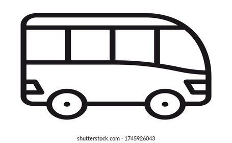 bus travel icon vector for web and app