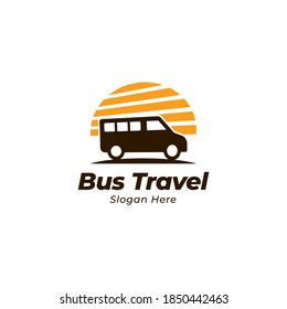 Bus Travel Logo, Cargo van logo/illustration. minivan vector symbol editable file