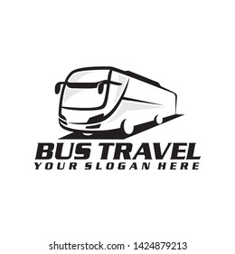 Bus travel logo template vector illustration