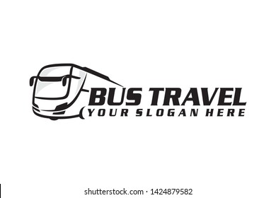 Bus travel logo template vector illustration