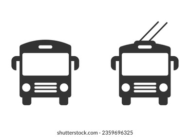 Bus and Trolleybus icon Transport vector ilustration.