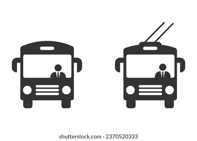 Bus and Trolleybus icon Transport vector ilustration.