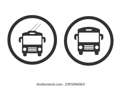 Bus and Trolleybus icon Transport vector ilustration.