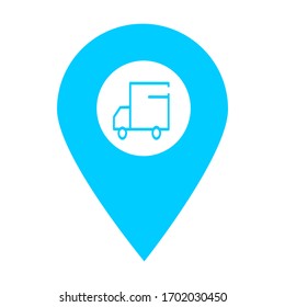 Bus, truck, car, station location map pin pointer icon. Element of map point for mobile concept and web apps. Icon for website design and app development. Premium travel icon sign