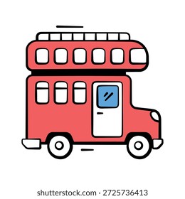 Um ônibus com dois níveis ou andares para passageiros, projetado para transportar mais pessoas em um único veículo