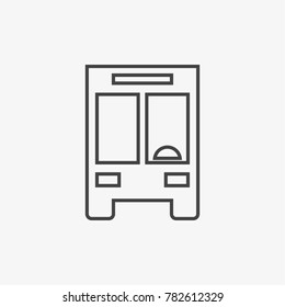 Bus vecor icon isolated on light grey background