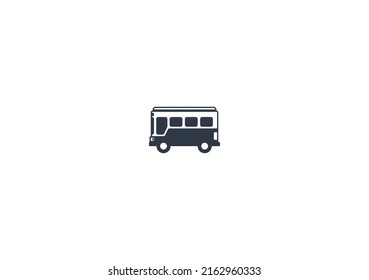 Bus vector flat emoticon. Isolated Bus illustration. Bus icon